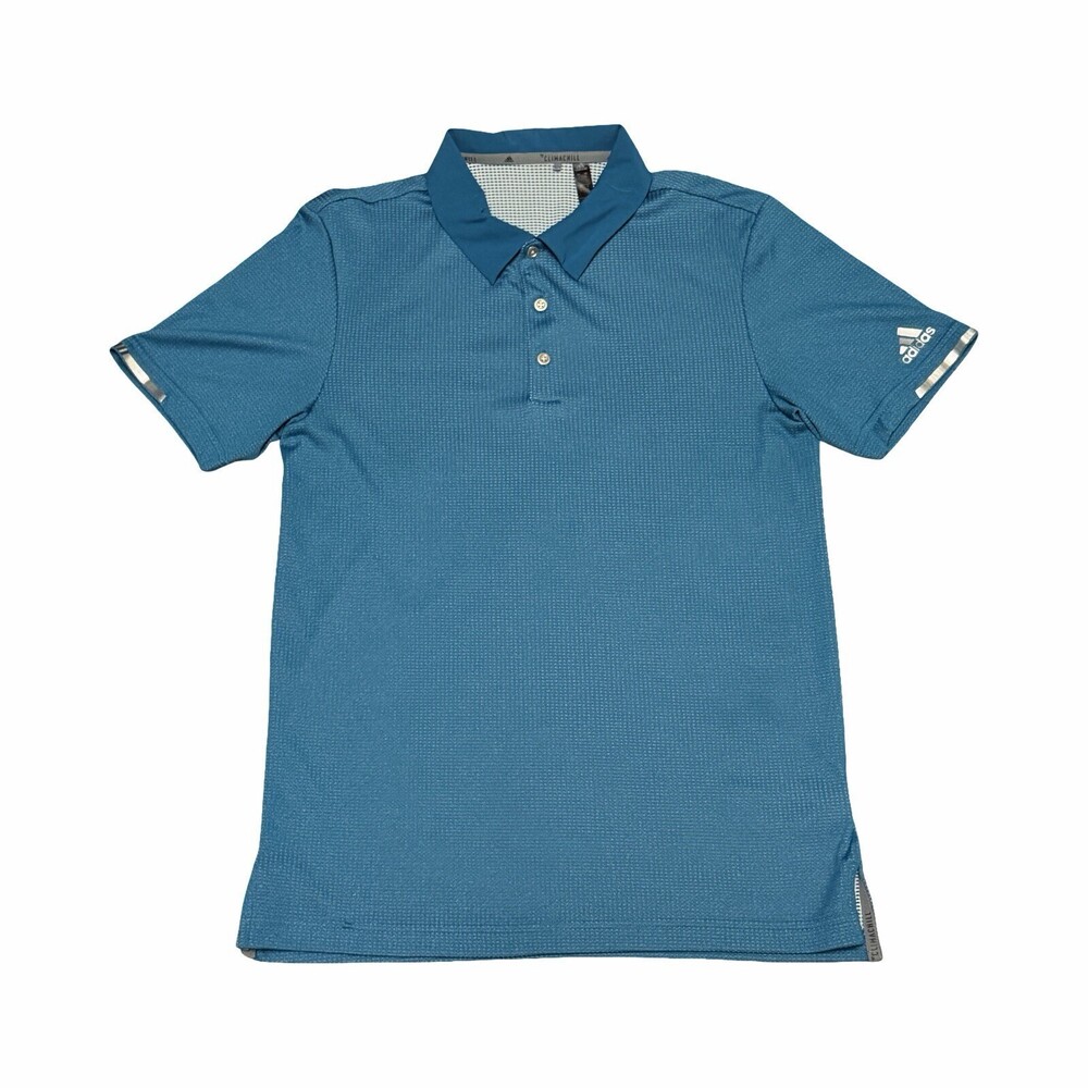 Size Small Adidas Climacool Golf Polo Teal Silver Vented PGA Worn Twice